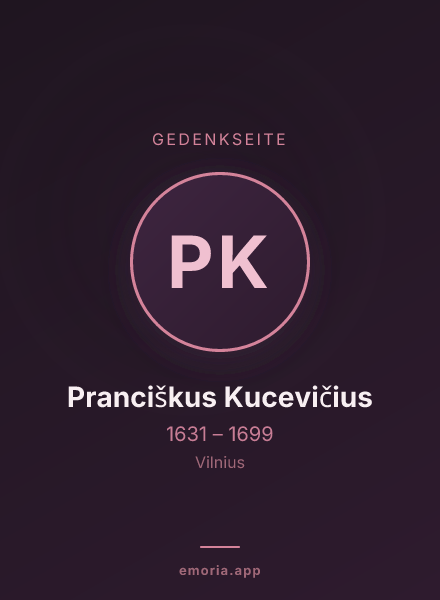 Gedenkportrait von Pranciškus Kucevičius