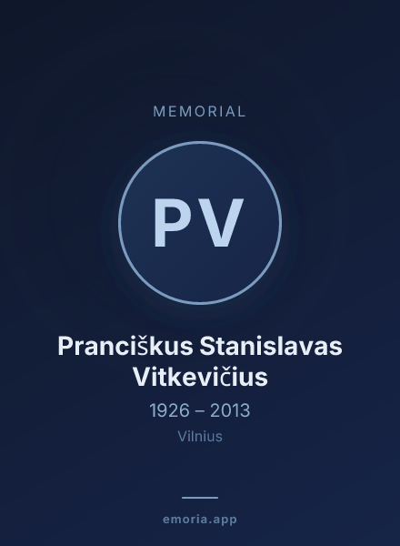 Memorial portrait of Pranciškus Stanislavas Vitkevičius