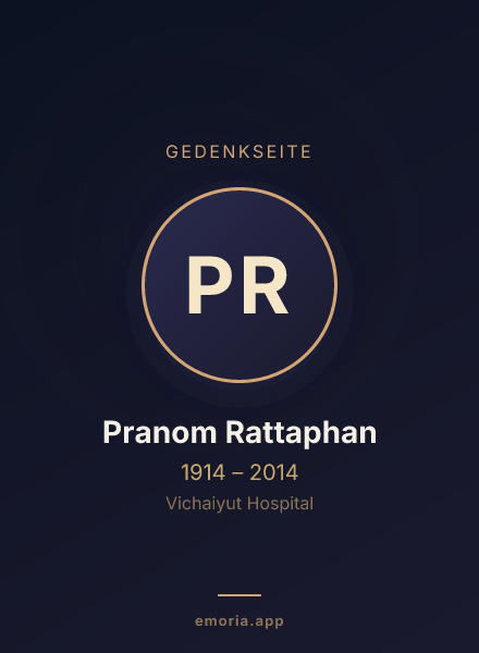 Gedenkportrait von Pranom Rattaphan
