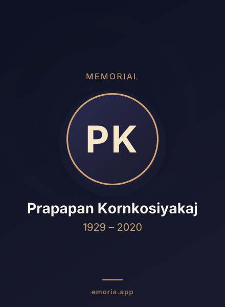 Memorial portrait of Prapapan Kornkosiyakaj