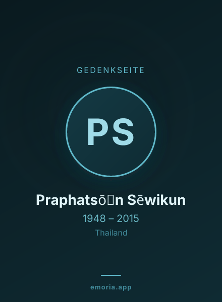 Gedenkportrait von Praphatsō̜n Sēwikun