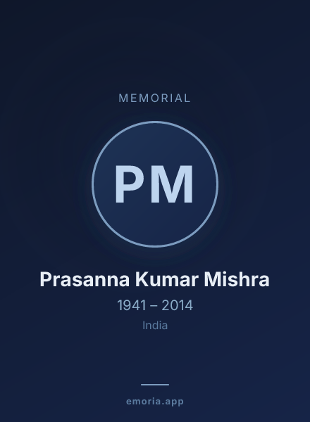 Memorial portrait of Prasanna Kumar Mishra