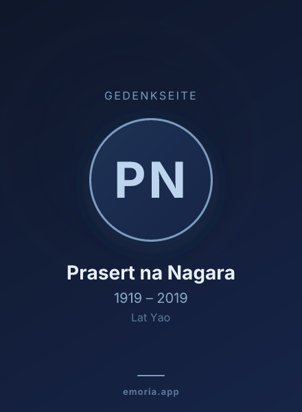 Gedenkportrait von Prasert na Nagara