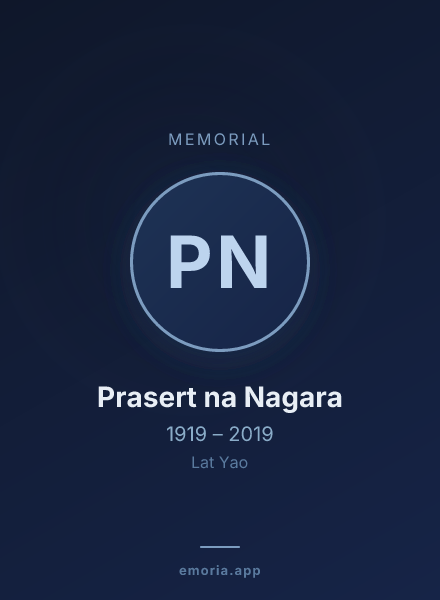 Memorial portrait of Prasert na Nagara