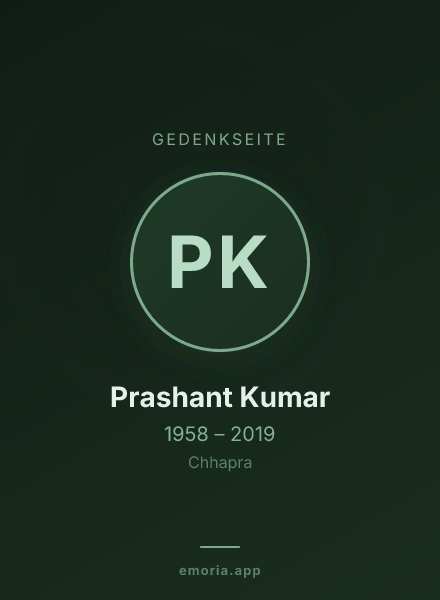 Gedenkportrait von Prashant Kumar