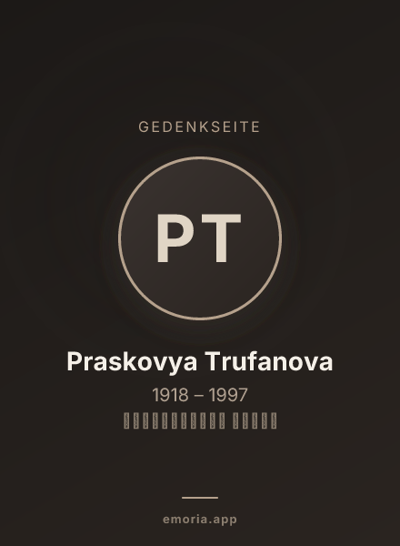 Gedenkportrait von Praskovya Trufanova
