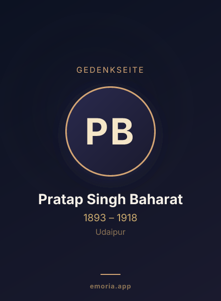 Gedenkportrait von Pratap Singh Baharat
