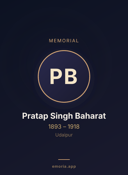 Memorial portrait of Pratap Singh Baharat