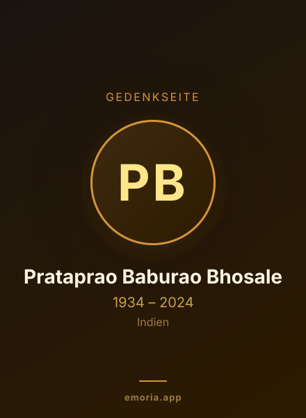 Gedenkportrait von Prataprao Baburao Bhosale