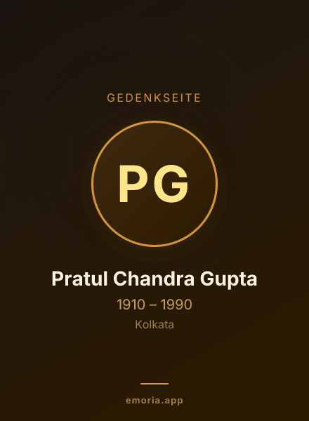 Gedenkportrait von Pratul Chandra Gupta