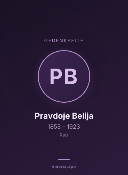 Gedenkportrait von Pravdoje Belija