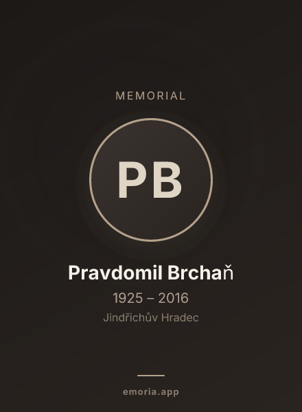Memorial portrait of Pravdomil Brchaň