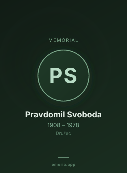 Memorial portrait of Pravdomil Svoboda