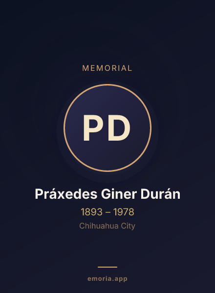 Memorial portrait of Práxedes Giner Durán