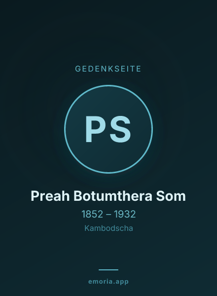 Gedenkportrait von Preah Botumthera Som