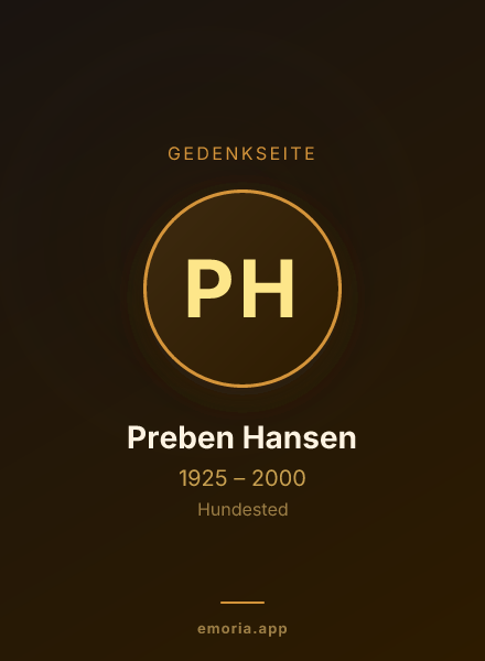 Gedenkportrait von Preben Hansen