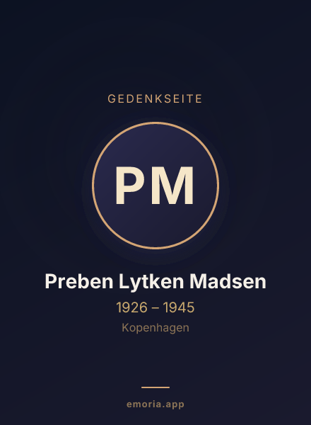 Gedenkportrait von Preben Lytken Madsen