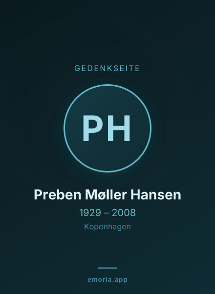 Gedenkportrait von Preben Møller Hansen