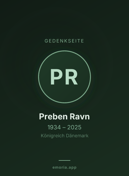 Gedenkportrait von Preben Ravn