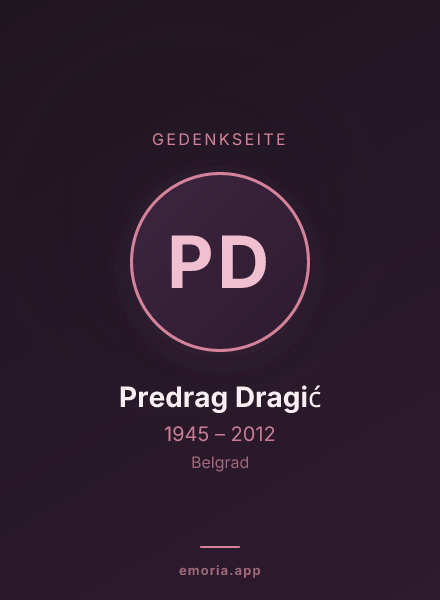 Gedenkportrait von Predrag Dragić