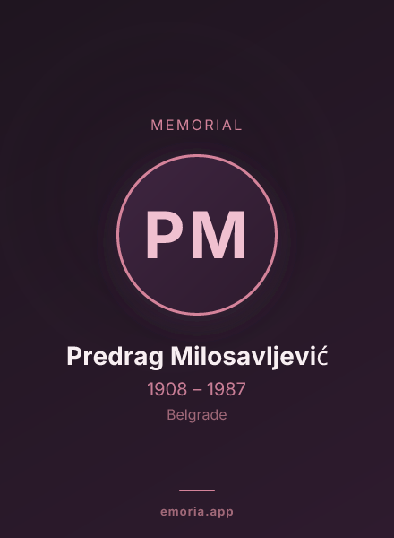 Memorial portrait of Predrag Milosavljević