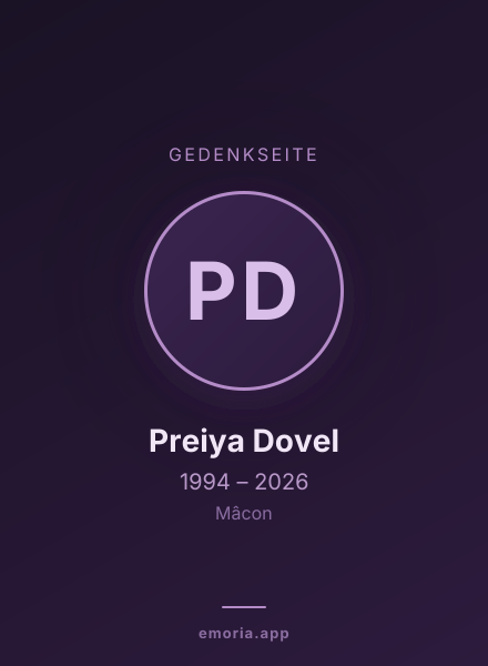 Gedenkportrait von Preiya Dovel