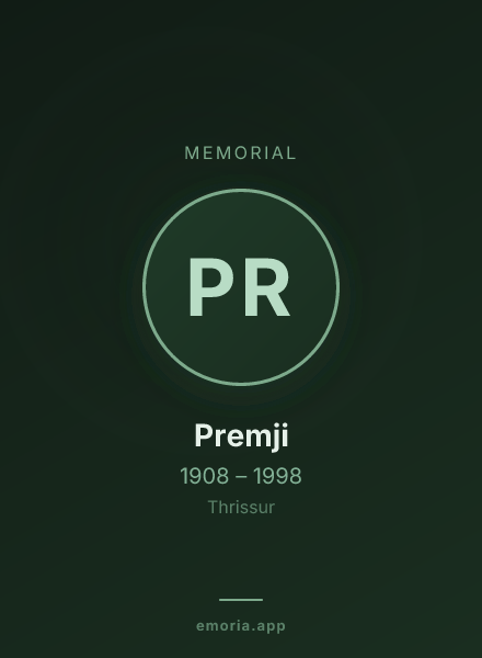 Memorial portrait of Premji