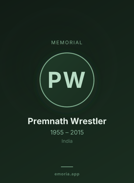 Memorial portrait of Premnath Wrestler