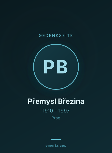 Gedenkportrait von Přemysl Březina