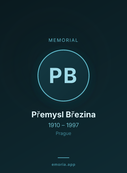 Memorial portrait of Přemysl Březina