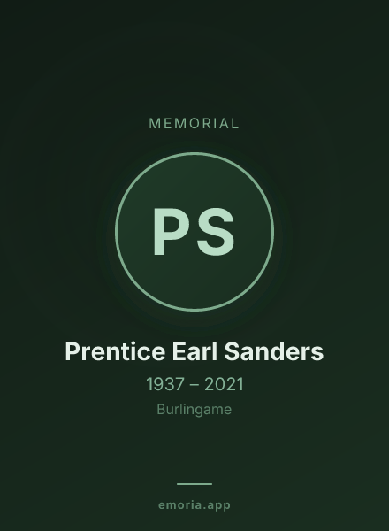 Memorial portrait of Prentice Earl Sanders
