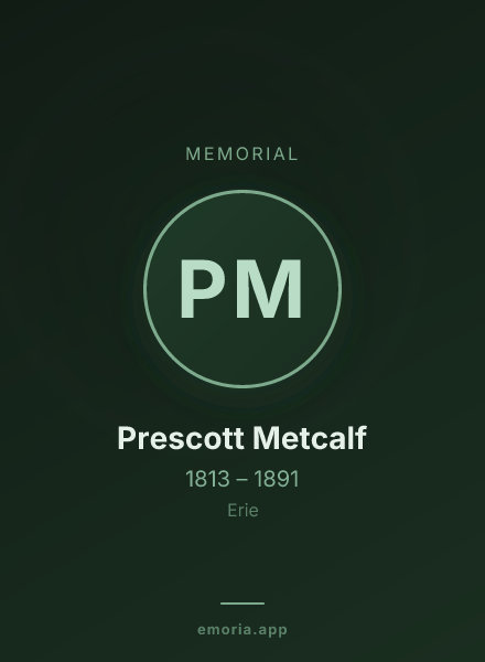 Memorial portrait of Prescott Metcalf