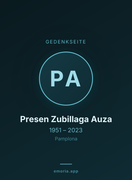 Gedenkportrait von Presen Zubillaga Auza