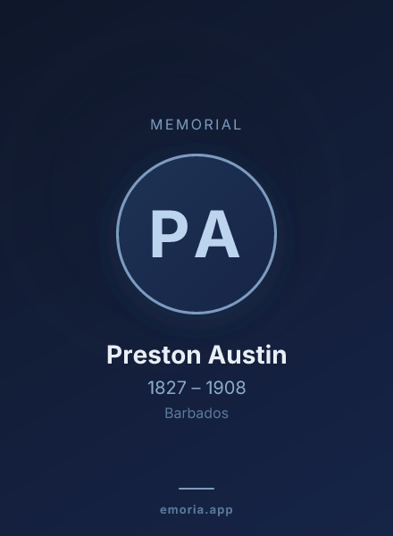 Memorial portrait of Preston Austin