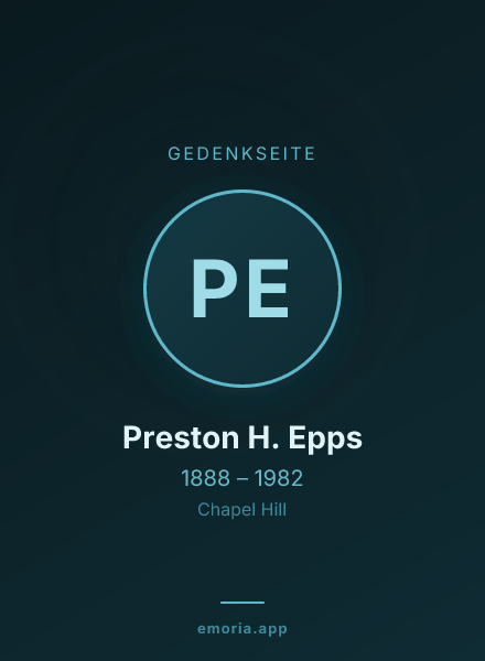 Gedenkportrait von Preston H. Epps