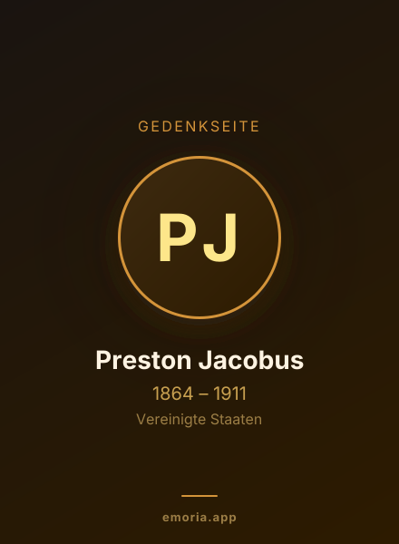 Gedenkportrait von Preston Jacobus