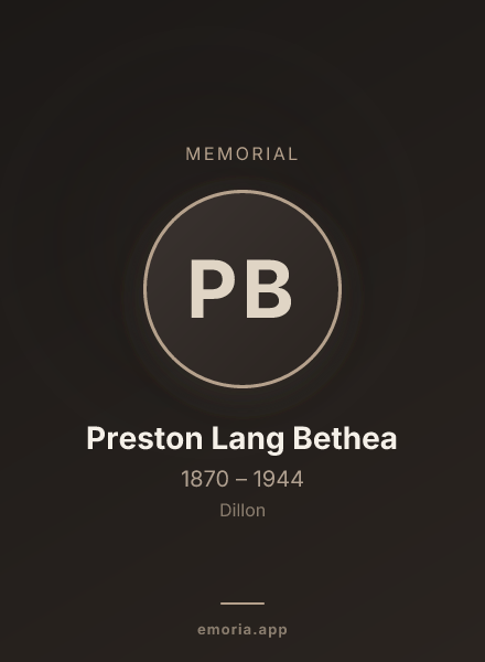 Memorial portrait of Preston Lang Bethea
