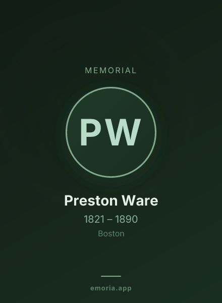 Memorial portrait of Preston Ware