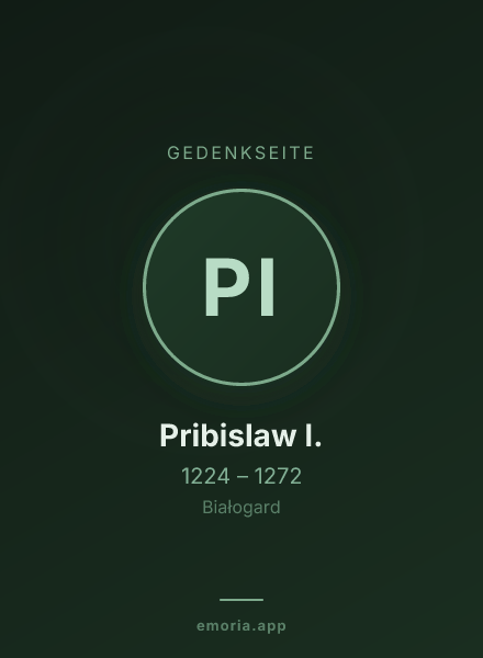 Gedenkportrait von Pribislaw I.