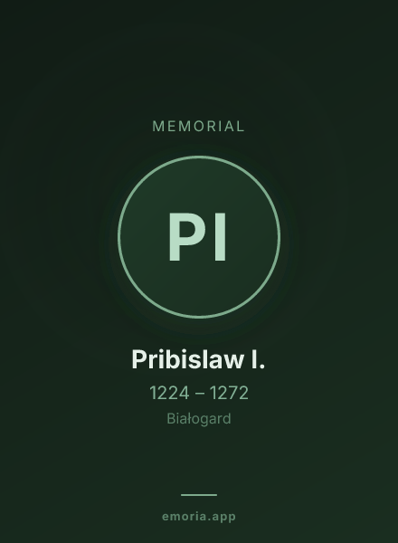 Memorial portrait of Pribislaw I.