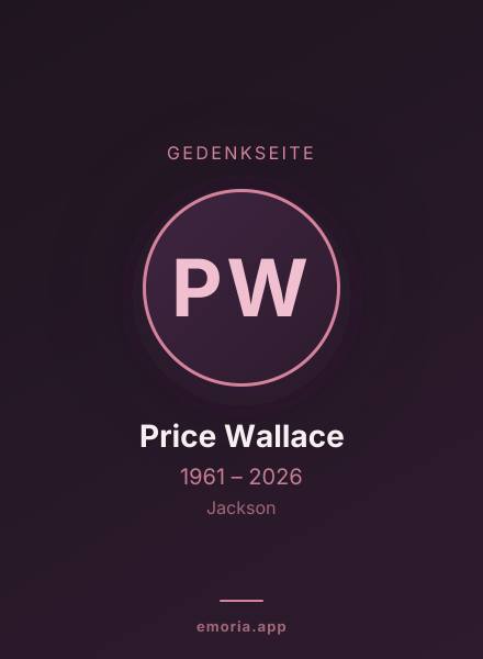 Gedenkportrait von Price Wallace