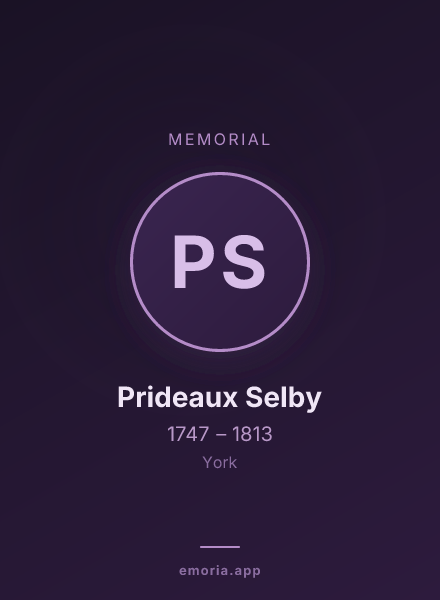 Memorial portrait of Prideaux Selby