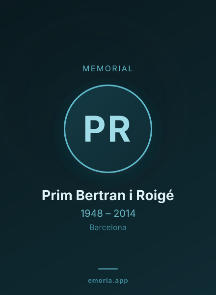 Memorial portrait of Prim Bertran i Roigé