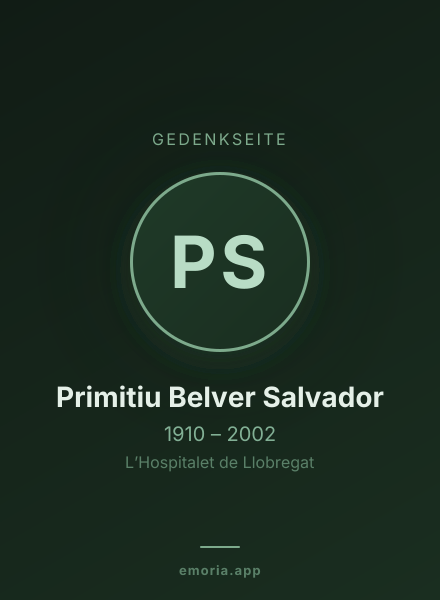 Gedenkportrait von Primitiu Belver Salvador