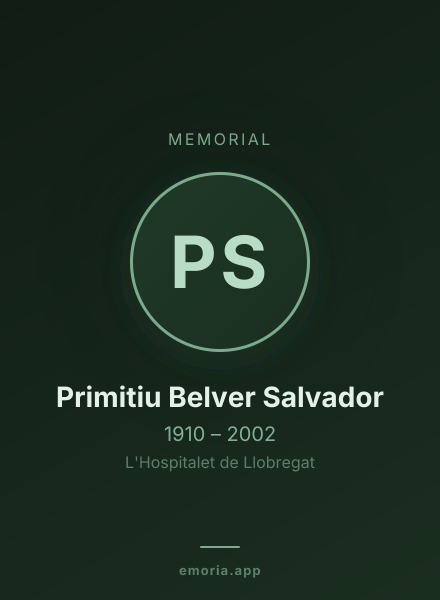 Memorial portrait of Primitiu Belver Salvador