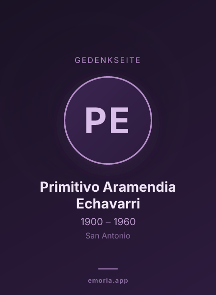 Gedenkportrait von Primitivo Aramendia Echavarri