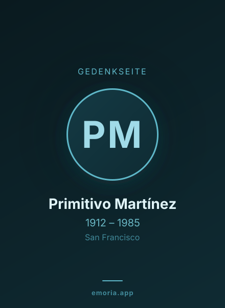 Gedenkportrait von Primitivo Martínez