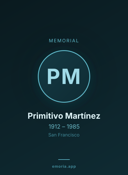 Memorial portrait of Primitivo Martínez