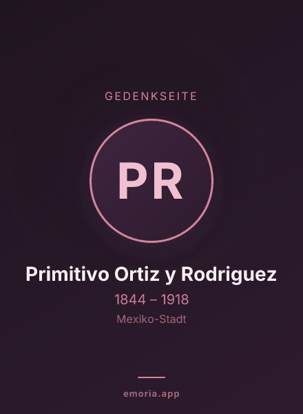 Gedenkportrait von Primitivo Ortiz y Rodriguez