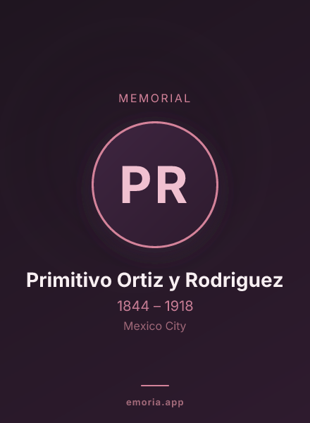 Memorial portrait of Primitivo Ortiz y Rodriguez